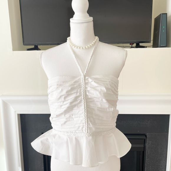 NWT Veronica Beard Arienne Ruched Top - Picture 8 of 13